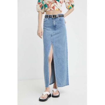 Alohas fusta jeans maxi, evazati