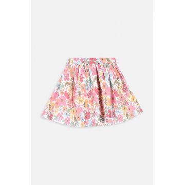 Coccodrillo fusta din bumbac pentru copii culoarea roz, mini, evazati