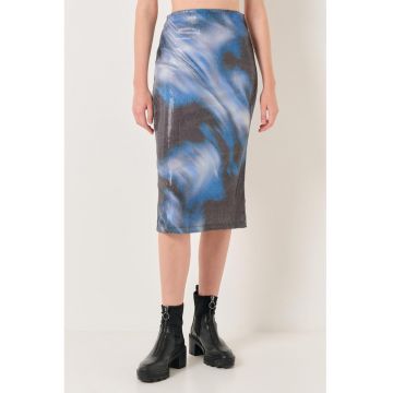 Fusta cu paiete si model tie-dye