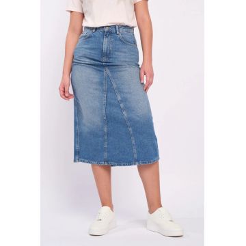 Fusta midi din denim