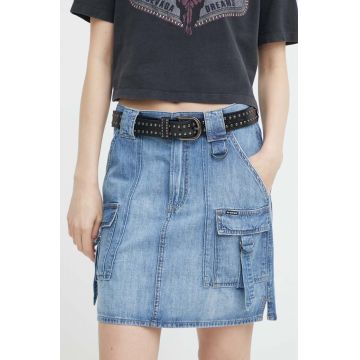 G-Star Raw fusta jeans mini, drept, D24887-D539