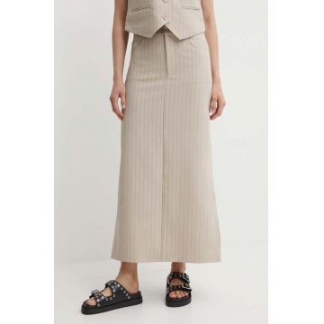 Gestuz fusta culoarea bej, maxi, drept, 10909339 Gestuz fusta culoarea bej, maxi, drept, 10909339