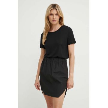 MMC STUDIO fusta culoarea negru, mini, drept, SQUER.SKIRT