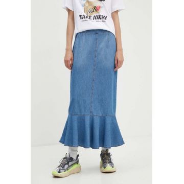 Moschino Jeans fustă din denim maxi, evazată, 0123.3740