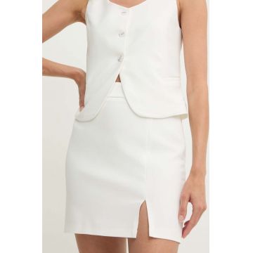 Answear Lab fusta culoarea alb, mini, creion Answear Lab fusta culoarea alb, mini, creion