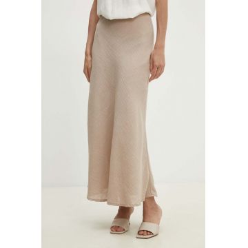 Answear Lab fusta culoarea bej, maxi, drept