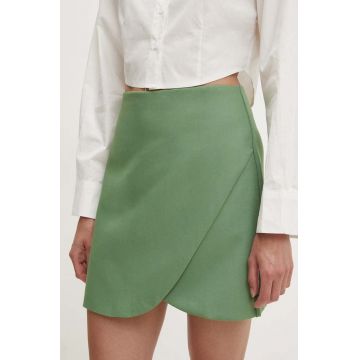 Answear Lab fusta culoarea verde, mini, creion