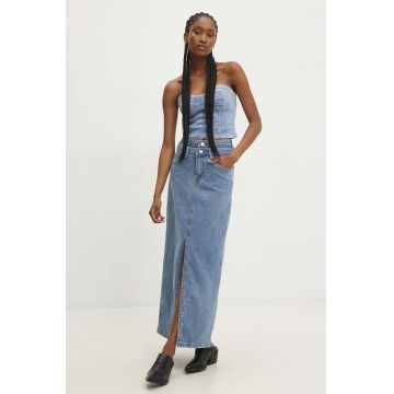 Answear Lab fustă din denim maxi, dreaptă