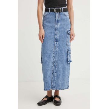 Answear Lab fusta jeans maxi, evazati