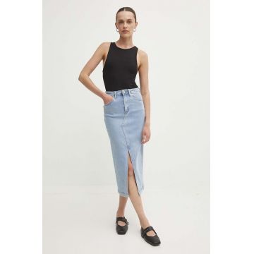 Answear Lab fusta jeans midi, creion