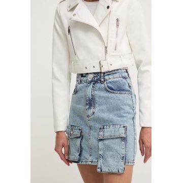 Answear Lab fustă din denim mini, dreaptă