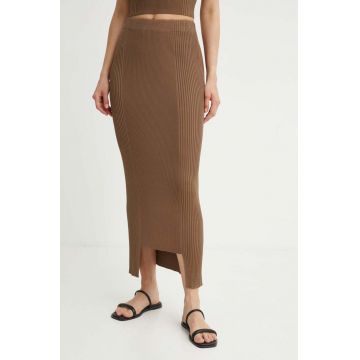 By Malene Birger fusta MERINE. culoarea maro, maxi, drept, Q72264004