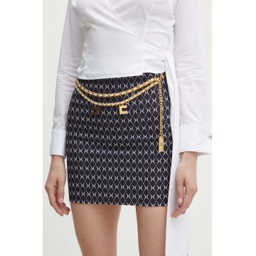 Elisabetta Franchi fusta culoarea negru, mini, evazati, GOS3646E2