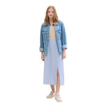 Fusta midi cu slit lateral
