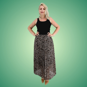 Fusta plisata animal print