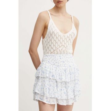 Hollister Co. fusta culoarea alb, mini, evazati
