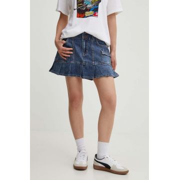 Hollister Co. fustă din denim mini, evazată, KI343-4149-278
