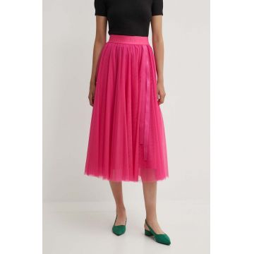 Joop! fusta culoarea roz, midi, evazati, 30032531 10012868