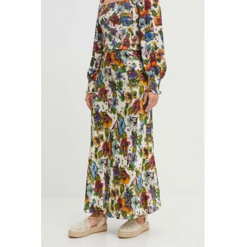 Medicine fusta culoarea bej, maxi, evazati