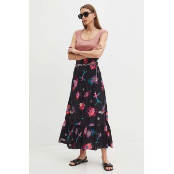 Medicine fusta culoarea negru, maxi, evazati