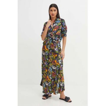 Medicine fusta culoarea negru, maxi, evazati