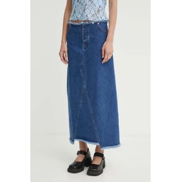 Résumé fustă din denim BonnieRS culoarea bleumarin, maxi, dreaptă, 121911185