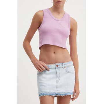 Superdry fustă din denim mini, creion