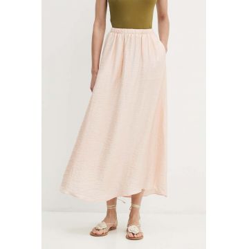 American Vintage fusta culoarea bej, maxi, drept, DET13AH24