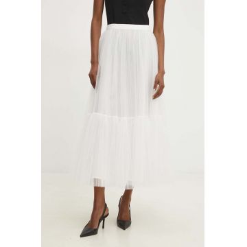 Answear Lab fusta culoarea alb, maxi, evazati Answear Lab fusta culoarea alb, maxi, evazati