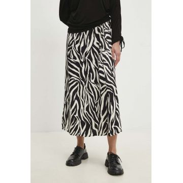 Answear Lab fusta culoarea negru, midi, evazati