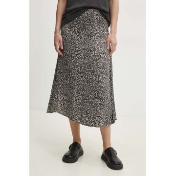 Answear Lab fusta culoarea negru, midi, evazati Answear Lab fusta culoarea negru, midi, evazati