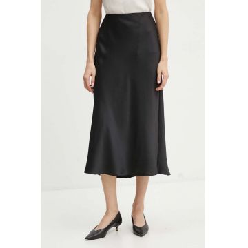 Armani Exchange fusta culoarea negru, maxi, drept, 6DYN11 YN4UZ