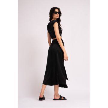 Fusta A-line neagra