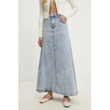 Answear Lab fustă din denim maxi, evazată