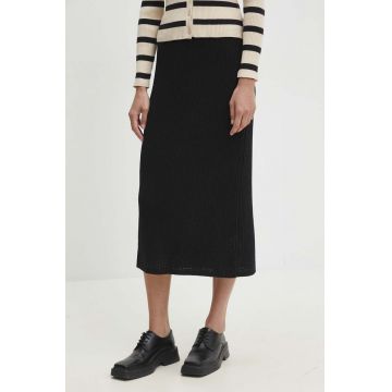 Marc O'Polo fusta DENIM culoarea negru, midi, drept, 5000000267 Marc O'Polo fusta DENIM culoarea negru, midi, drept, 5000000267