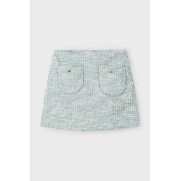 Mayoral fustă-pantalon pentru copii culoarea turcoaz, mini, drept, 4908