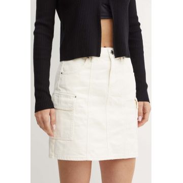 Morgan fusta JANA culoarea bej, mini, evazati, JANA