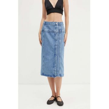 Stine Goya fustă din denim midi, creion, SK001-2251