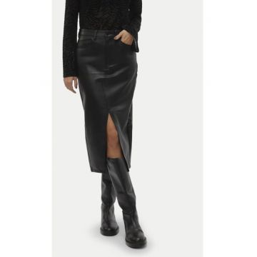 Fusta dama - 470912 - Negru - Piele Ecologica