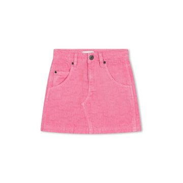 Marc Jacobs fustă din denim pentru copii culoarea roz, mini, dreaptă, W60246