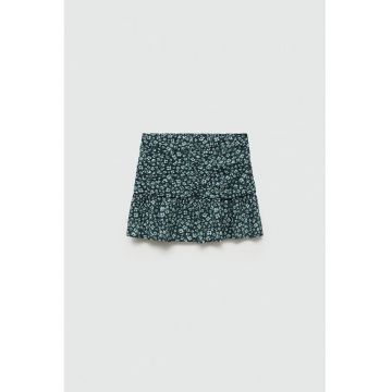 Fusta mini cu imprimeu floral si fronseuri Leo