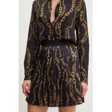 Versace Jeans Couture fusta culoarea negru, mini, evazati, 77HAE820 NS525