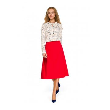 Fusta cu croiala in A -  Poliester/Viscoza/Elastan