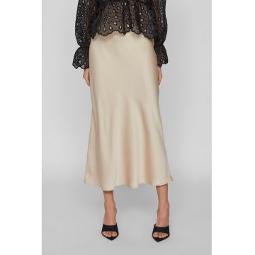 Fusta midi cu aspect de satin
