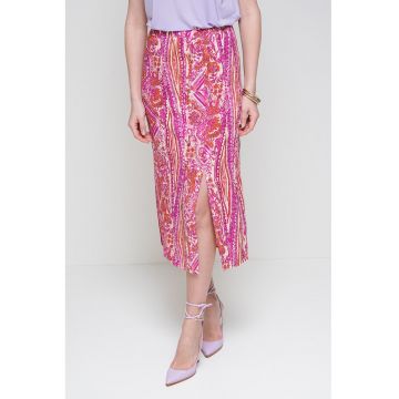 Fusta midi cu model