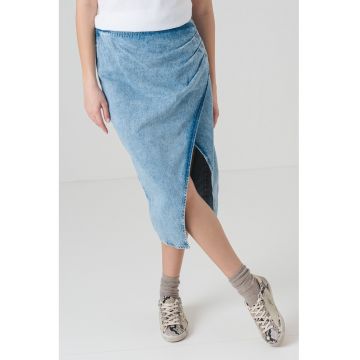 HUGO - Fusta midi cu slit lateral