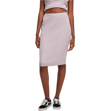 Fusta cambrata cu model uni