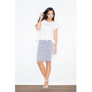 Fusta creion  M359 - gri - poliester - eleganta - versatila