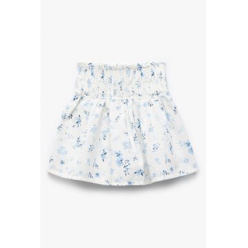 Fusta de bumbac cu model floral