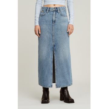 Fusta de denim cu slituri